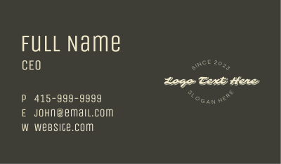 Retro Business Wordmark Business Card Image Preview