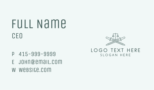 Legal Law Firm Sword Business Card Design Image Preview