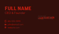 Scary Horror Wordmark Business Card Image Preview