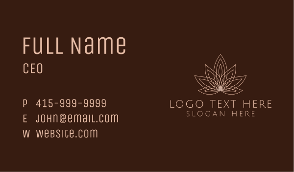 Lotus Therapy Spa Business Card Design Image Preview