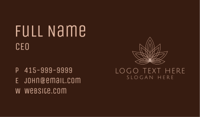 Lotus Therapy Spa Business Card Image Preview
