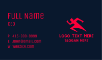 Red Running Man Business Card Image Preview