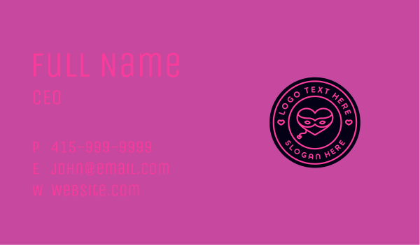 Erotic Heart Nightclub Business Card Design Image Preview