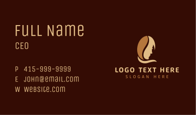 Lady Face Coffee Bean Business Card Image Preview
