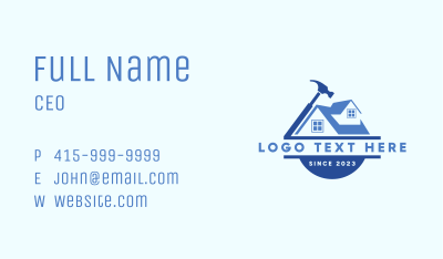 Roofing Carpentry Repair Business Card Image Preview
