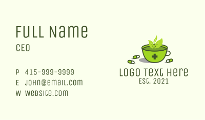 Herbal Medicine Tea Business Card Image Preview
