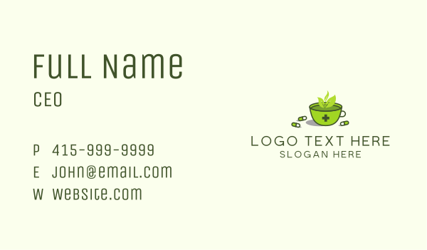 Herbal Medicine Tea Business Card Design Image Preview