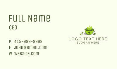 Herbal Medicine Tea Business Card Image Preview