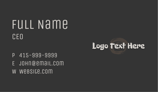 Stone Age Wordmark  Business Card Design Image Preview