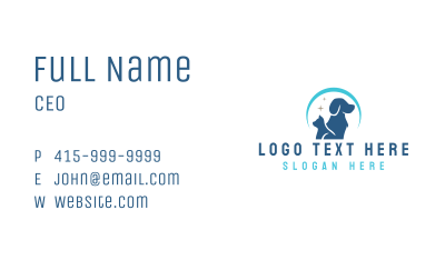 Cat Dog Grooming Business Card Image Preview