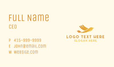  Flying Golden Bird Business Card Image Preview