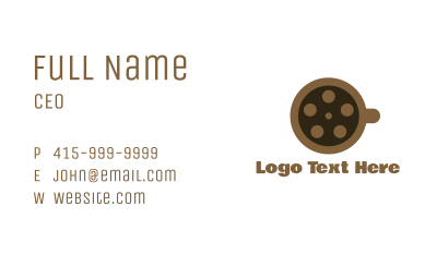 Coffee Reel Business Card Image Preview