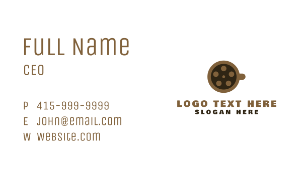 Coffee Reel Business Card Design Image Preview