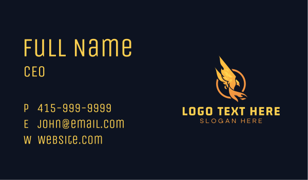 Power Energy Phoenix Business Card Design Image Preview