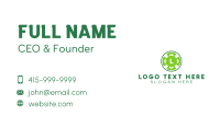 Green Cloverleaf Lettermark Business Card Image Preview