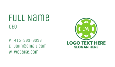 Green Cloverleaf Lettermark Business Card