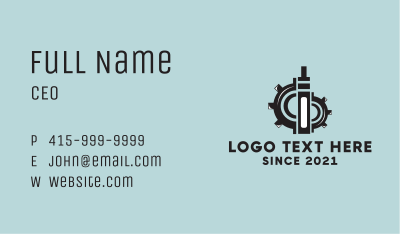 Vape Electronic Cigarette Gear Business Card Image Preview