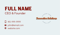 Round Shadow Wordmark Business Card Image Preview