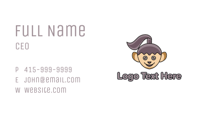 Playful Cartoon Doll Business Card Image Preview