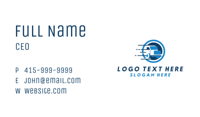 Fast Trailer Truck Business Card Image Preview