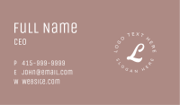 Curvy Round Lettermark Business Card Image Preview