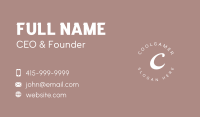 Curvy Round Lettermark Business Card Image Preview