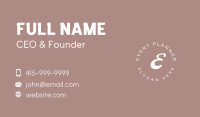 Curvy Round Lettermark Business Card Image Preview