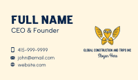 Gold Flying Owl Business Card Image Preview
