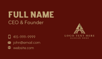 Golden Arc Letter A Business Card Image Preview