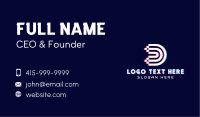 Glitchy Letter D Startup Business Card Image Preview