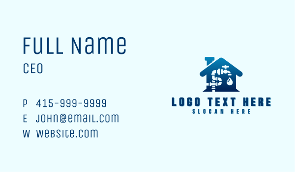 House Pipe Plumbing Business Card Design Image Preview