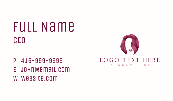 Beauty Woman Hair Business Card Design Image Preview