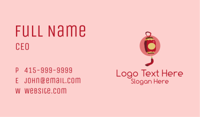 Asian Lantern Decor Business Card Image Preview