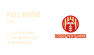 Round Stripe American Football Business Card