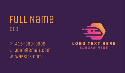 Gradient Fast Train  Business Card Image Preview
