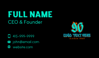 Graffiti Rapper Number 90 Business Card Preview