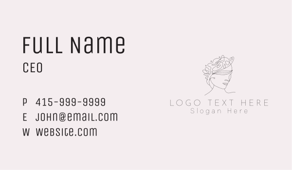 Nature Woman Face  Business Card Design Image Preview