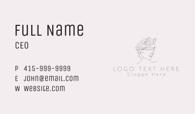 Nature Woman Face  Business Card Image Preview