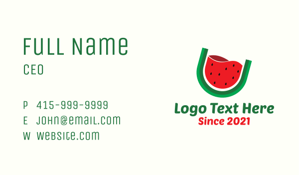 Watermelon Fruit Drink Business Card Design Image Preview