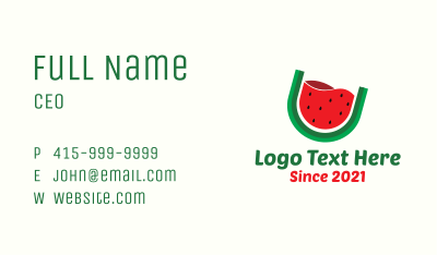 Watermelon Fruit Drink Business Card