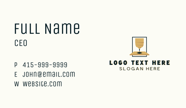 Laser Cutting Industrial Fabrication Business Card Design Image Preview