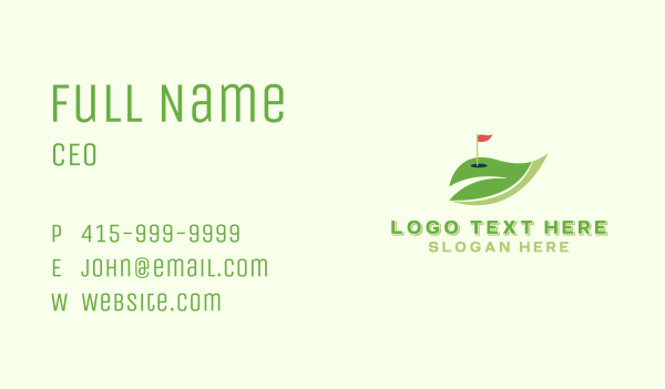 Leaf Golf Nature Business Card Design Image Preview