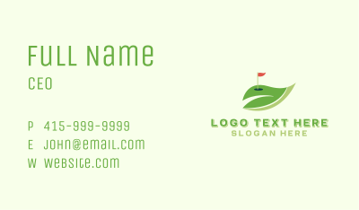 Leaf Golf Nature Business Card Image Preview