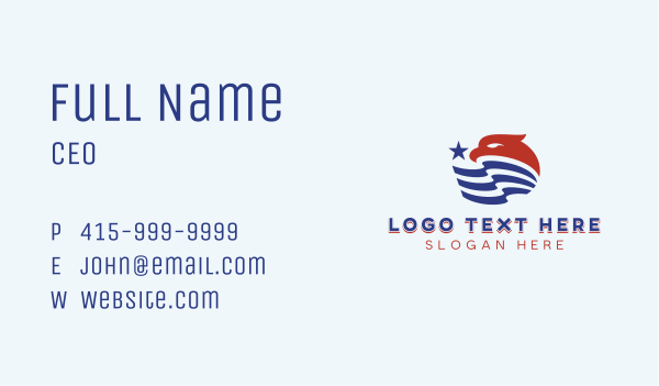 Political American Eagle Business Card Design Image Preview