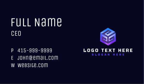 Technology Software Cube Business Card Design Image Preview