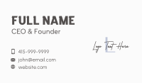 Simple Feminine Letter Business Card Image Preview