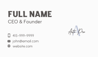 Simple Feminine Letter Business Card Image Preview
