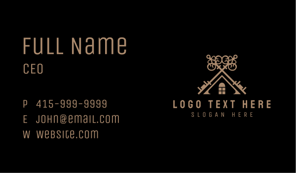 Home Roof Key Business Card Design Image Preview