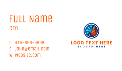 HVAC Fire Ice Thermal  Business Card Image Preview