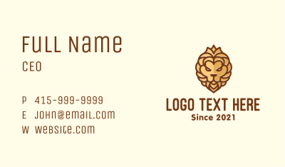 Luxe Lion Crest Business Card Image Preview